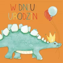 Clear Creations Karnet kwadrat CL4214_PO Urodziny Dinozaur