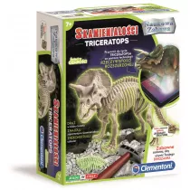Naukowa zabawa. Skamieniaoci Triceratops fluores Clementoni