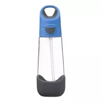 b.box Butelka na wod� tritanowa ze s�omk� Blue Slate 600 ml