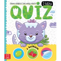 Zabawa naklejkami i test wiedzy malucha. Quiz 2-latka z kotkiem