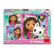 Puzzle 3w1 Koci Domek Gabi, Przyjaciele Dino Toys