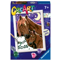Malowanie po numerach CreArt - Konie o p�nocy Ravensburger