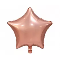 Godan Balon foliowy Gwiazda matowa rowy, zoty 44cm