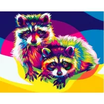Malowanie po numerach - Paint it! T�czowe szopy 40x50cm