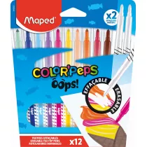 Maped Flamastry Colorpeps Oops wymazywalne 12 szt.