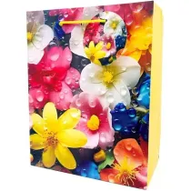 Fresh Torebka ozdobna matowa Kwiaty 18x23x10cm