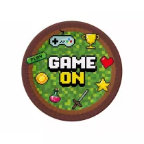 Godan Talerzyki papierowe Game On 18 cm 6 szt.