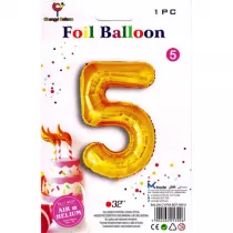 Mk Trade Balon foliowy cyfra 5 BCF-955-5 zoty 81 cm