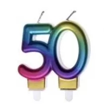wieczka urodzinowa 50 kolorowa