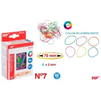 Mp Main Paper Gumki recepturki kolorowe fluor 70x2mm 60g