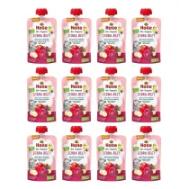Holle Mus Buraczana zebra (jab�ko-banan-burak) od 6. miesi�ca Demeter Zestaw 12 x 100 ml Bio