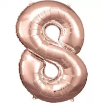 Balon foliowy cyfra 8 rowe zoto 57x86cm