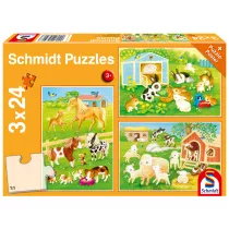 Puzzle 3x24 el. S�odkie zwierzaki Schmidt