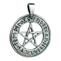 Sotis Pentagram runiczny, oksydowany Ag925, 5,1g
