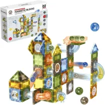Klocki magnetyczne tor dla kulek 98 element�w