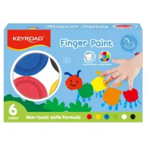 Farby do malowania palcami KEYROAD 6 kolorw