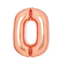 Amscan Balon foliowy cyfra 0 r�owe z�oto 47x66cm