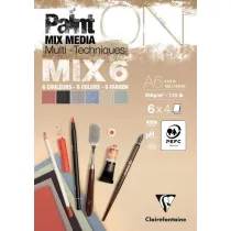 Clairefontaine Blok A6 papier�w mix6 250g 24ark