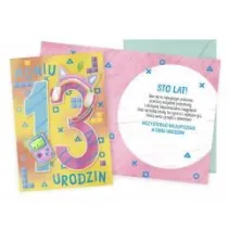 Karnet Urodziny 13