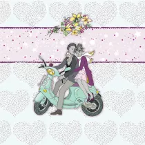 Clear Creations Karnet Swarovski kwadrat CL0228 lub skuter