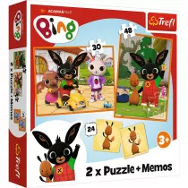 Puzzle 2w1 30+48 el. Bing z przyjacimi + Memos Trefl