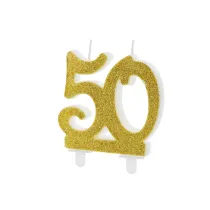 PartyDeco �wieczka urodzinowa 50 7.5cm
