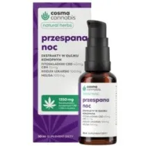 Cosma Cannabis Przespana noc Ekstrakty w oleju konopnym Suplement diety 30 ml