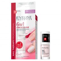 Eveline Cosmetics 6w1 Care&Colour odżywka do paznokci nadająca kolor French 5 ml