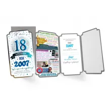Kukartka Karnet PM-389 Urodziny 18  cyfry, roczniki  2025
