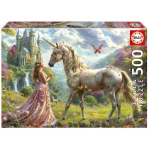Puzzle 500 el. Wrka, jednoroec i motyl Educa