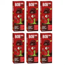 Bob Snail Przekska jabkowo-winiowa w ciemnej czekoladzie Zestaw 6 x 30 g