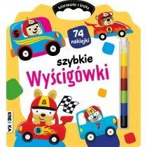 Szybkie wy�cig�wki. Kolorowanka z kredk�