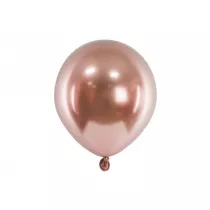 PartyDeco Balony Glossy r�owe z�oto 12cm