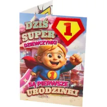 Yeku Karnet Urodziny roczek ch�opiec - Superbohater