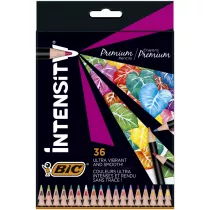 Bic Kredki owkowe Intensity Premium w pudeku 36 kolorw