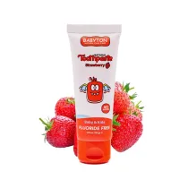 Babyton Naturalna pasta do zbw dla dzieci o smaku truskawkowym bez fluoru, 6m+ 50 g