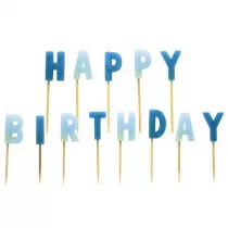 Amscan Zestaw �wieczek "happy birthday" niebieskie