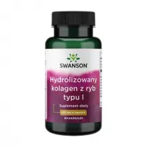 Swanson Hydrolizowany kolagen z ryb typu I 400 mg Suplement diety 60 kaps.