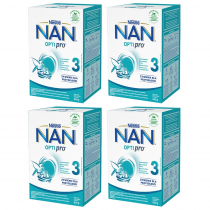 Nestle Nan Optipro 3 Mleko modyfikowane junior dla dzieci po 1. roku Zestaw 4 x 650 g