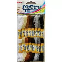 Brewis Mulina bia�y/be�e/br�zy/czarne 8m