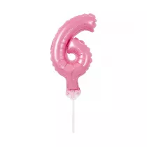 Godan Balon foliowy na patyczku BC-5RO6 Cyfra 6