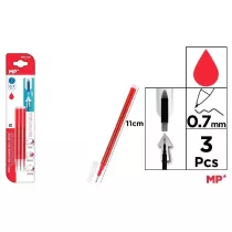Mp Main Paper Wk�ady do d�ugopis�w �cieralnych czerwone 0.7mm 3 szt.