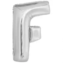 Amscan Balon foliowy litera F srebrna 54,5x86cm