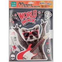 Stnux Naklejki winylowe zwierzaki - Szop rock