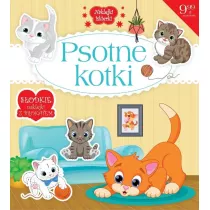 Naklejki iskierki z brokatem.Psotne kotki