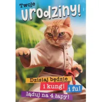 Karnet okazjonalny B6 z kopert� Urodziny PAN DRAGON KB6HOLO-09