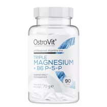 OstroVit Triple Magnesium + B6 P-5-P Suplement diety 90 kaps.