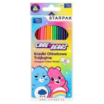 Kredki o��wkowe 12 kolor�w tr�jk�tne Care Bears STARPAK 580595