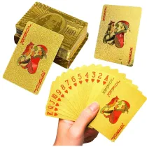 Karty eleganckie banknot dolar zote talia LeanToys