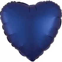 Amscan Balon foliowy Lustre Navy niebieski serce luzem 43cm